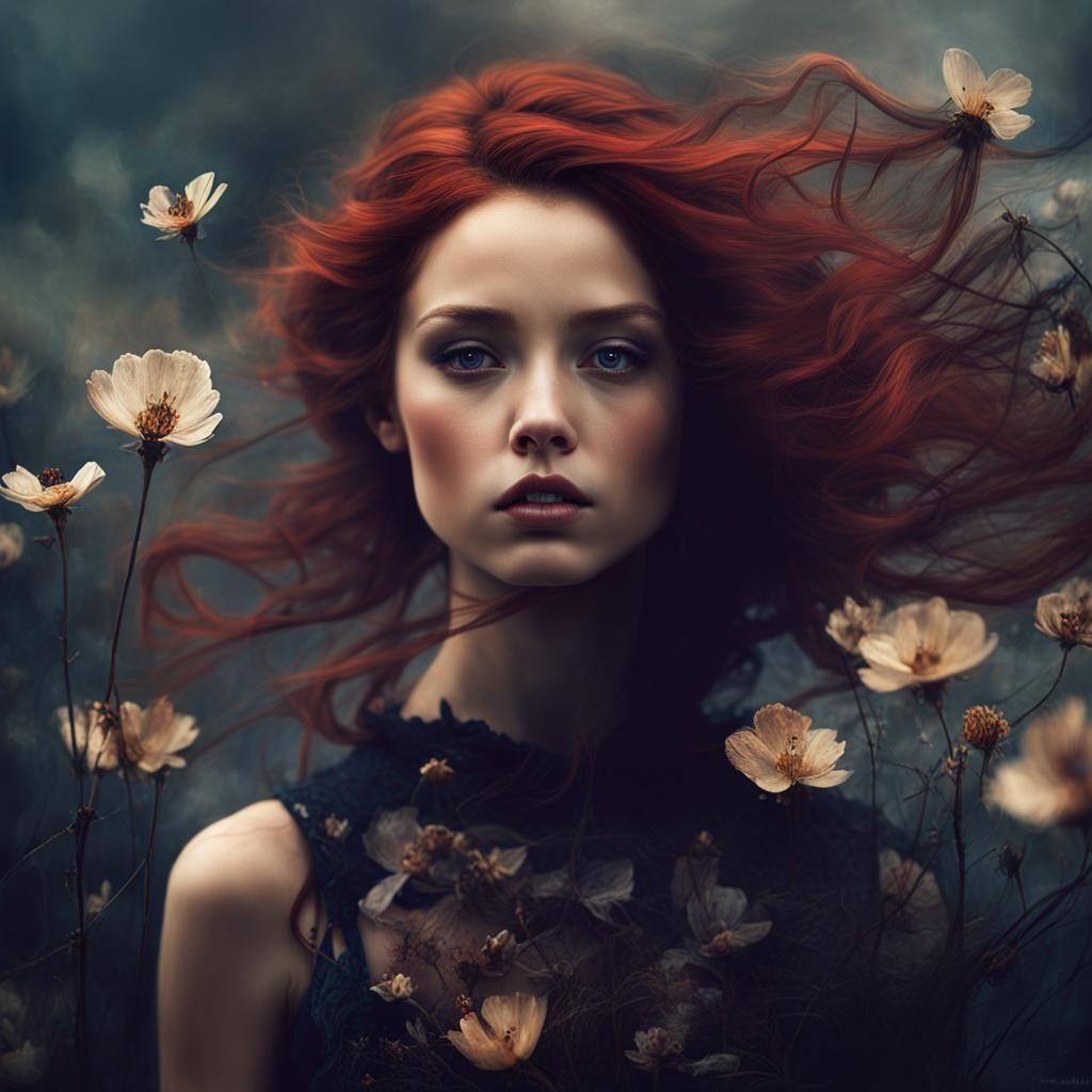 Surreal Double Exposure Art in Klimt Style