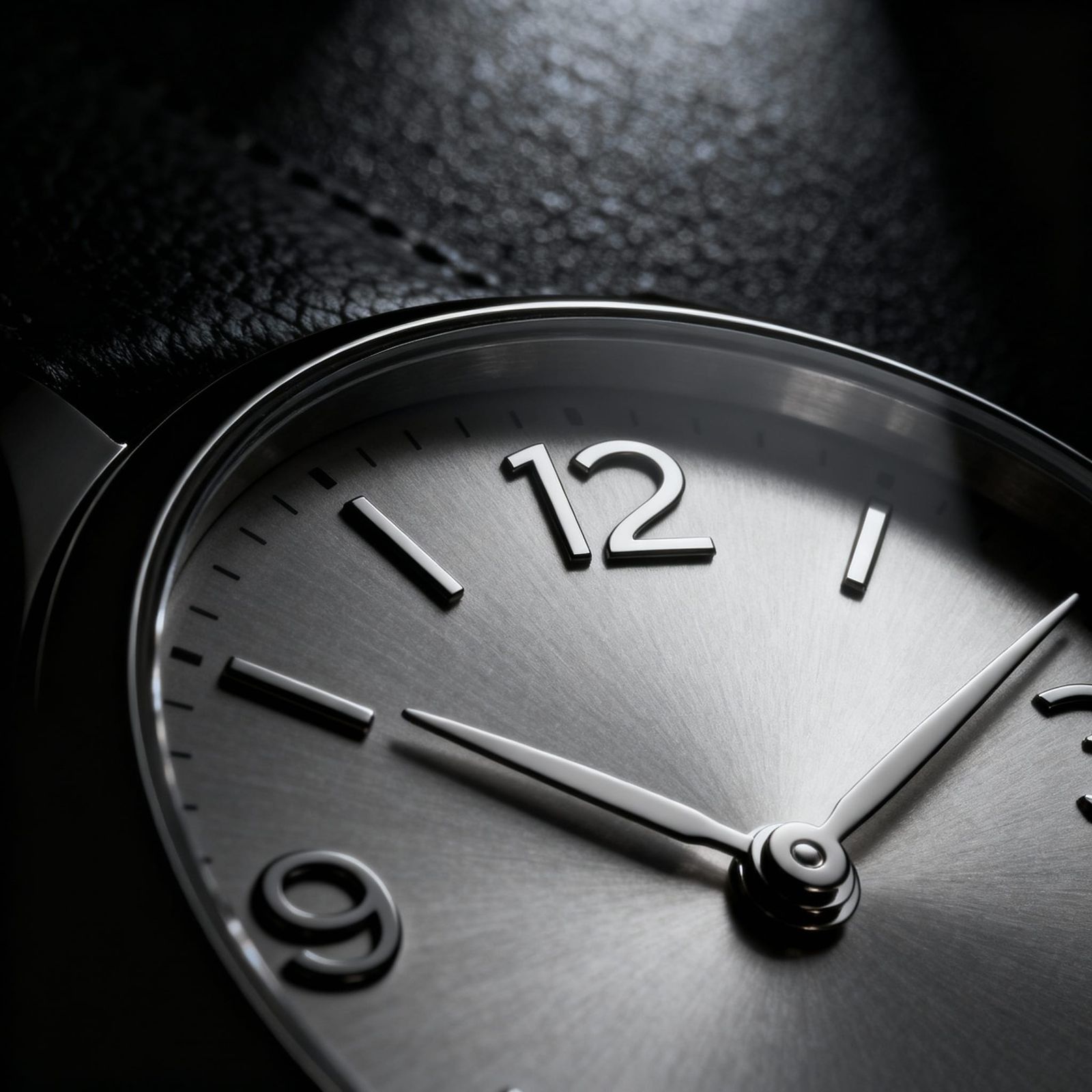 Close-Up Photorealistic Watch Face with Key Numerals