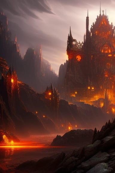 Sinister Witch Portrait in Romanticism Painting Style