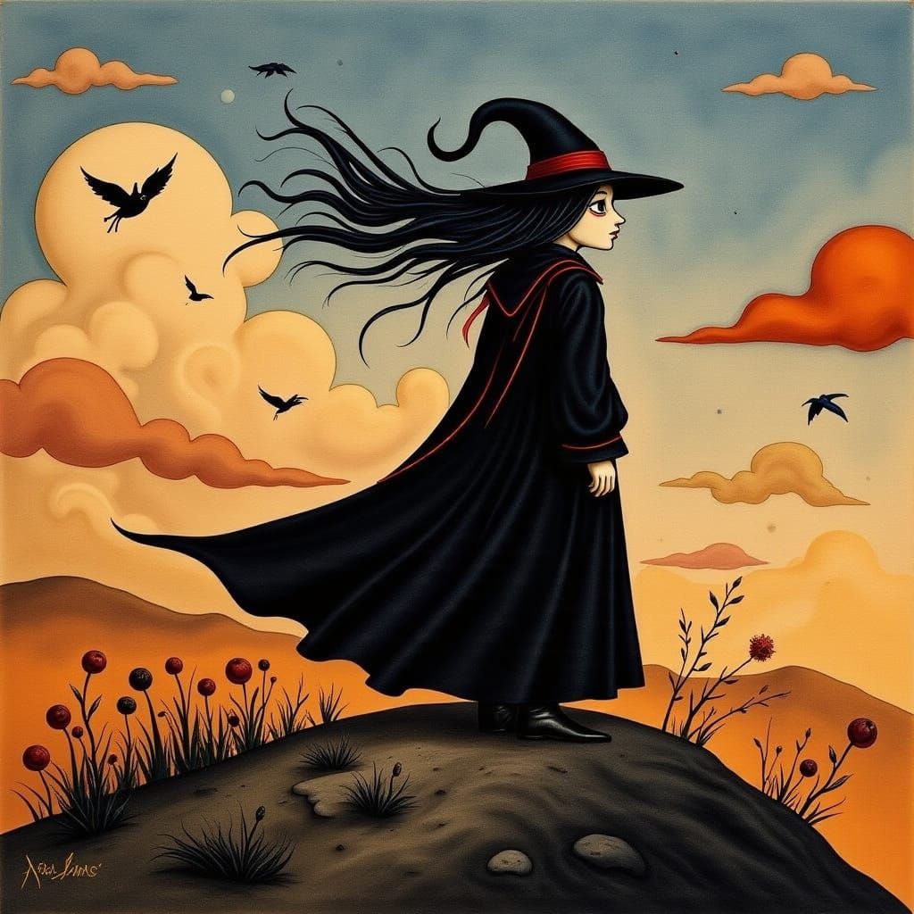 Medieval Warlock in Sunset Breeze