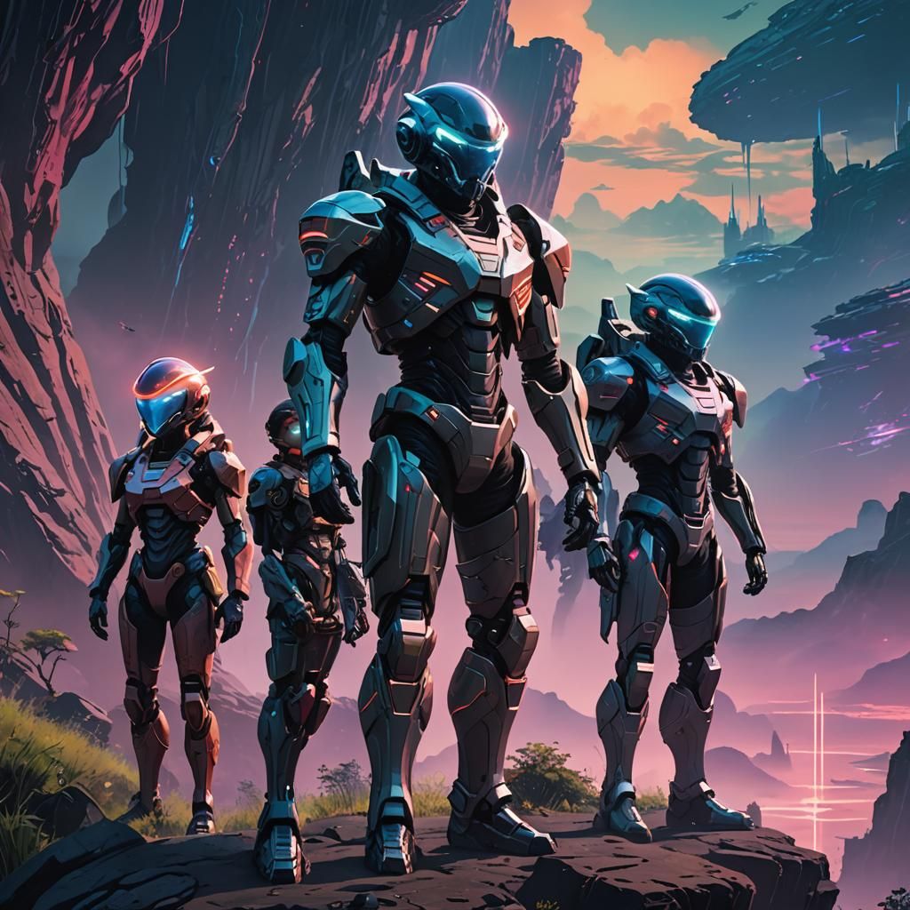 Extraterrestrial Explorers Discover Glowing Alien Landscape ...