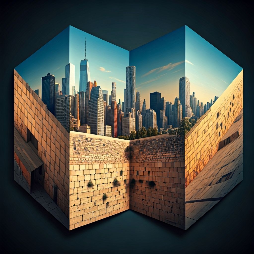 Manhattan to Jerusalem: A Surreal Folded Landscape