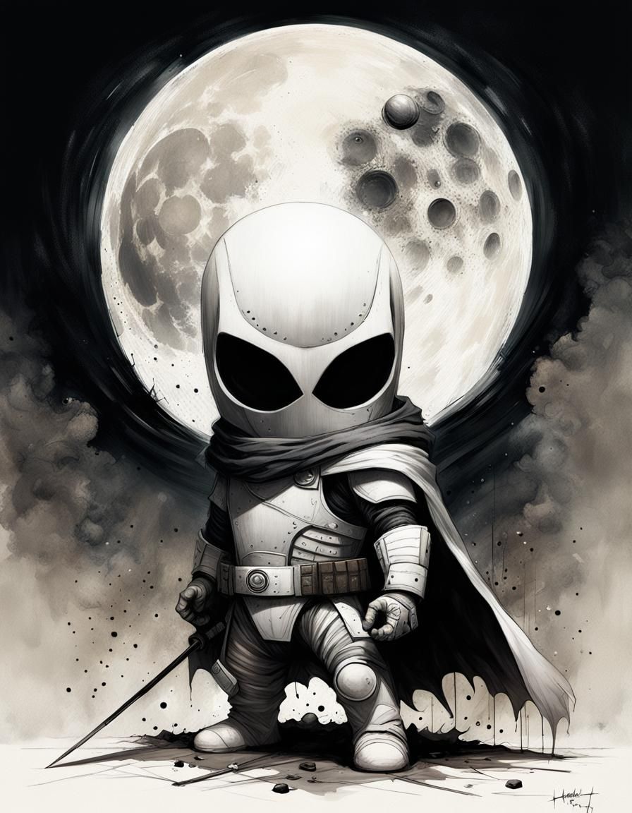 Demonic Cyborg Portrait in Volcanic Hyperspace