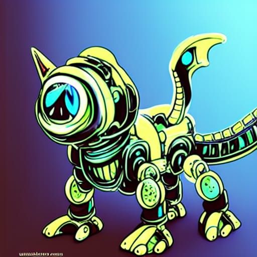 Robot Dog Cosplay: Steampunk Anime Art