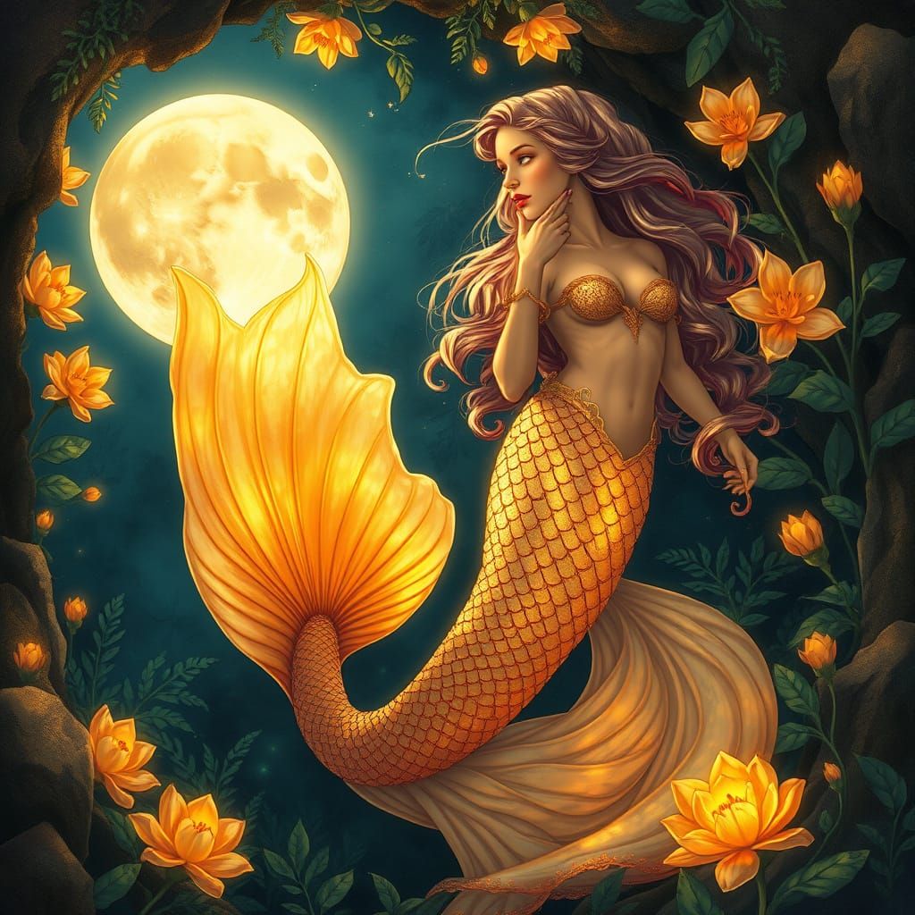 Iridescent Mermaid's Song in Hidden Grotto