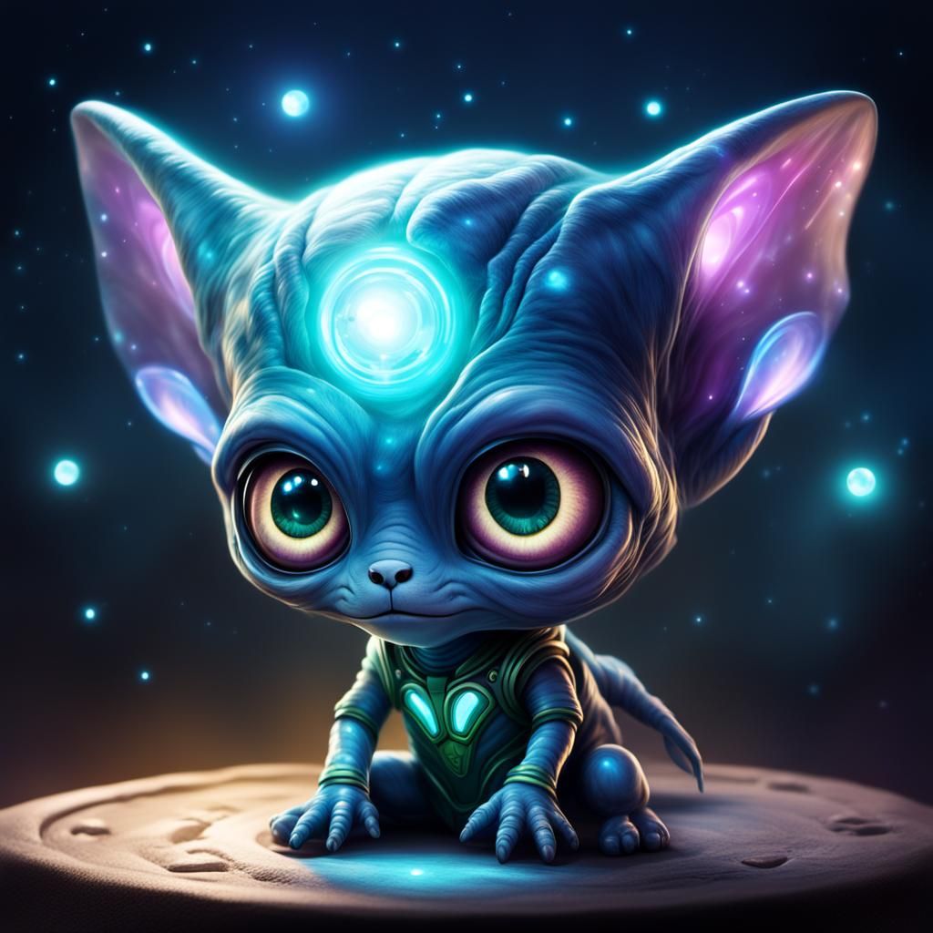 Telekinetic Alien Critter with Psychic Aura