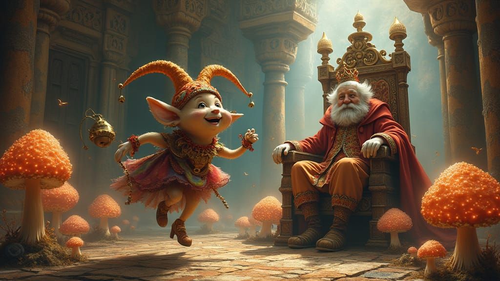 A Jester's Joyful Dance in the Throne Room of King Morel Fun...