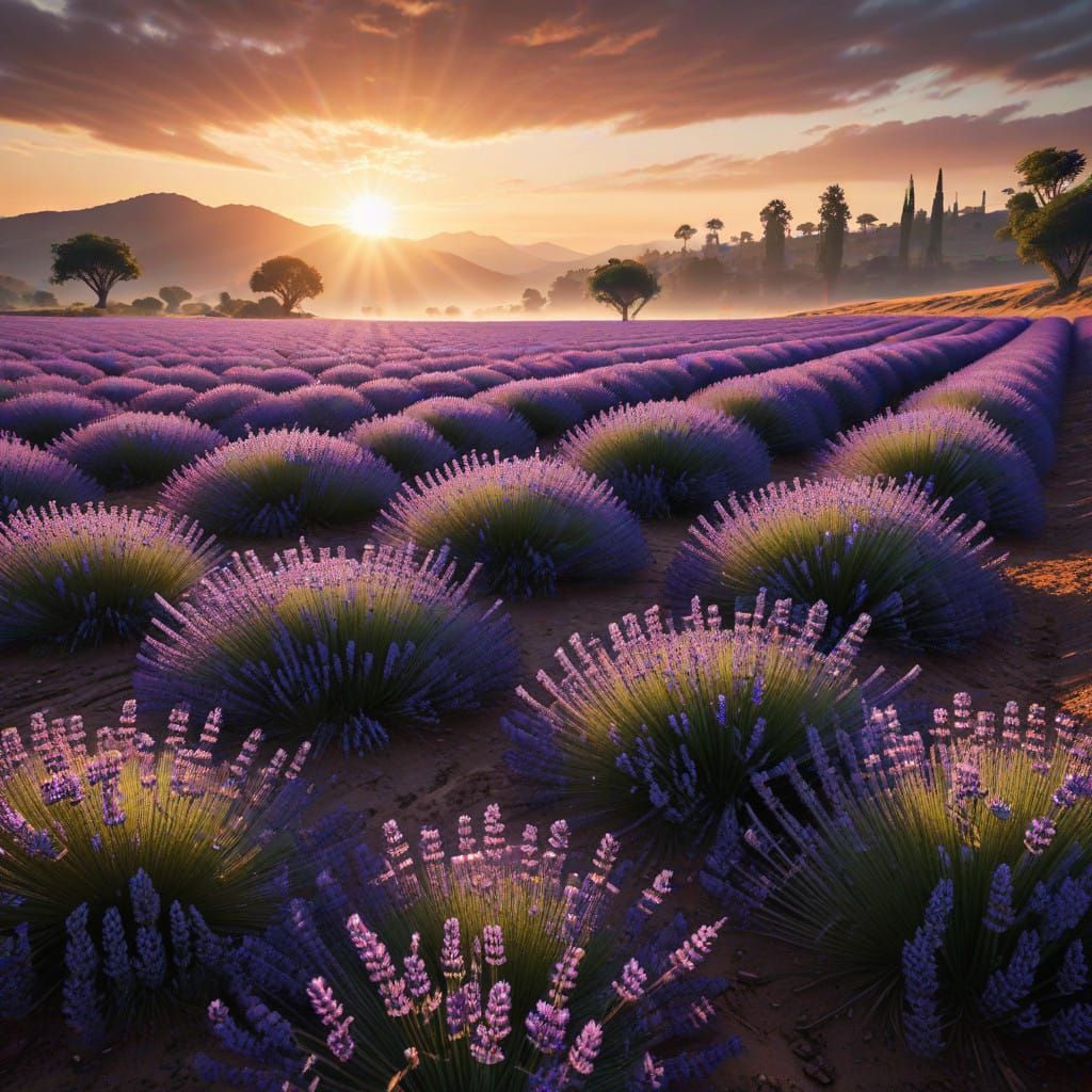 Lavender Dreamscape in Dreamcore Style