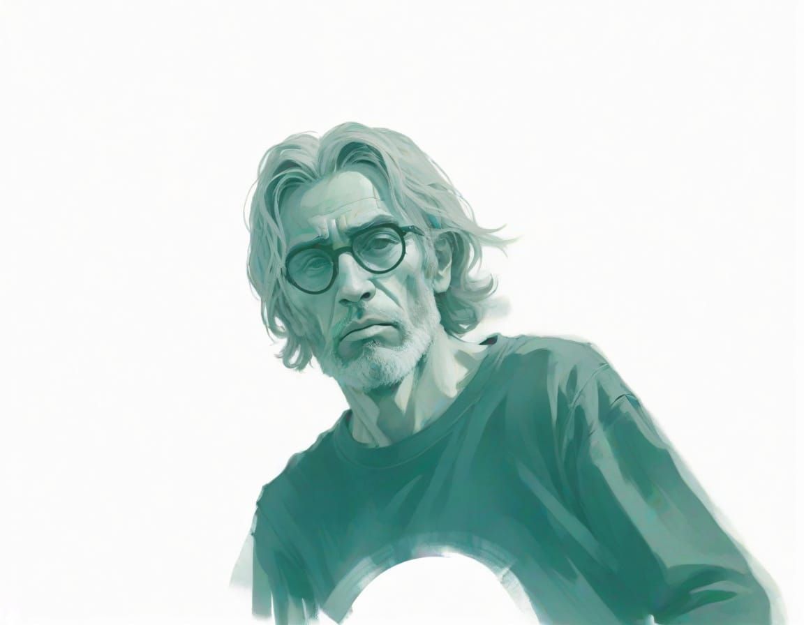 Bep Listens Intently in Ruined Office, Edmundo Dulac Style