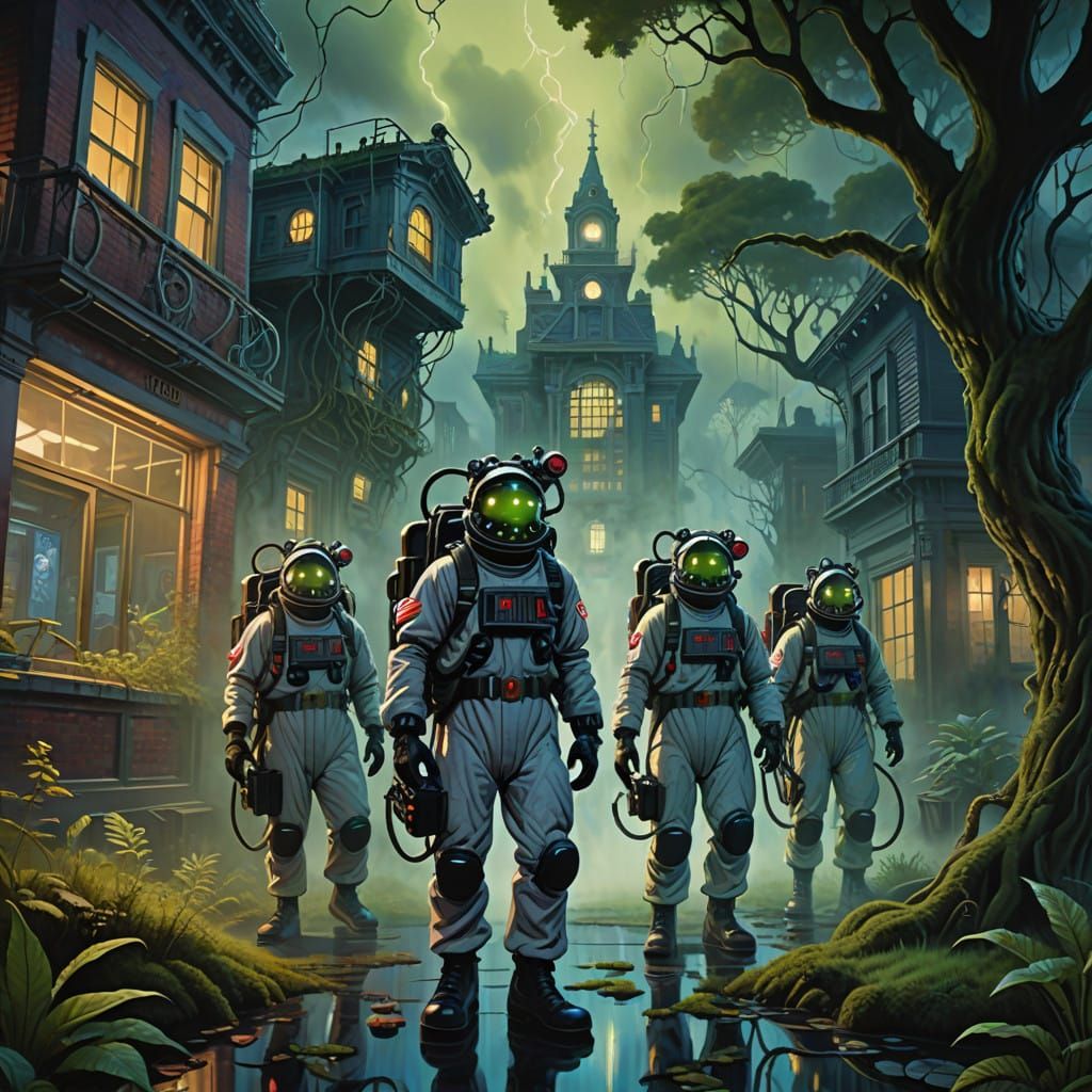 Ethereal Encounter: Ghostbusters Meet Beetlejuice in a Haunt...