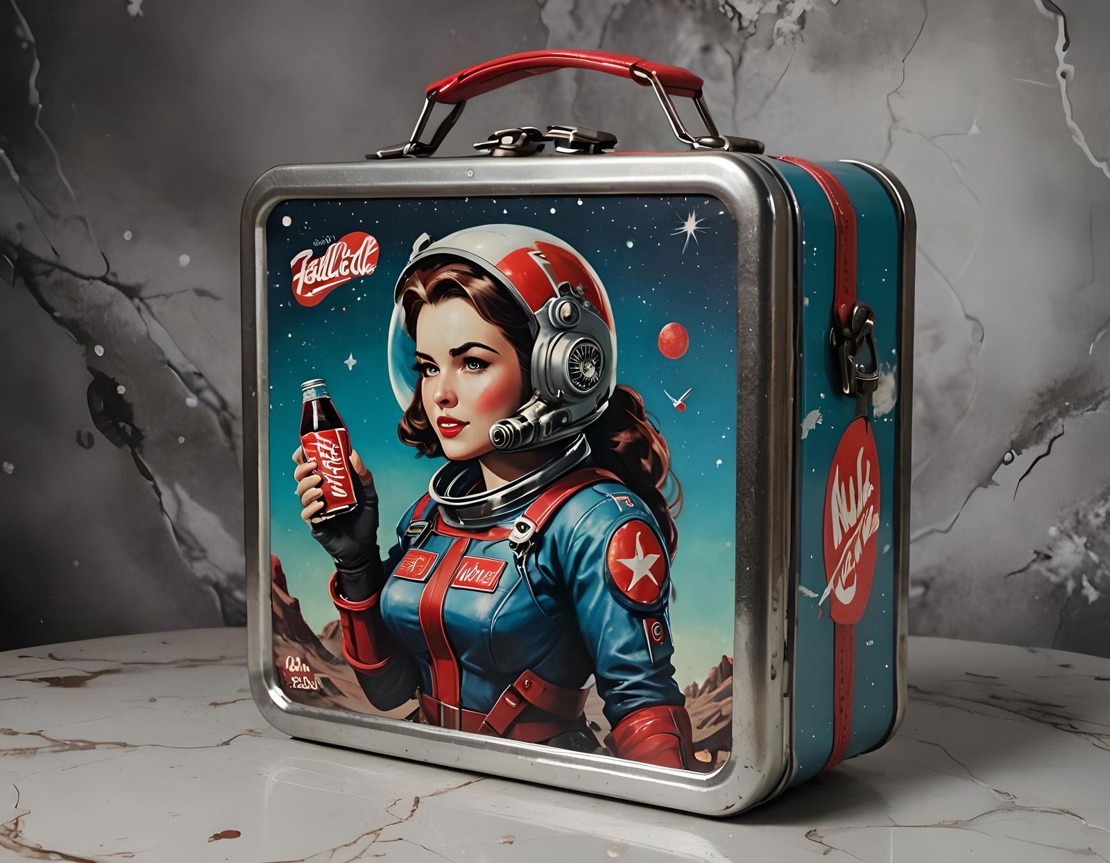 Nuka Cola Lunchbox with Fallout Space Woman
