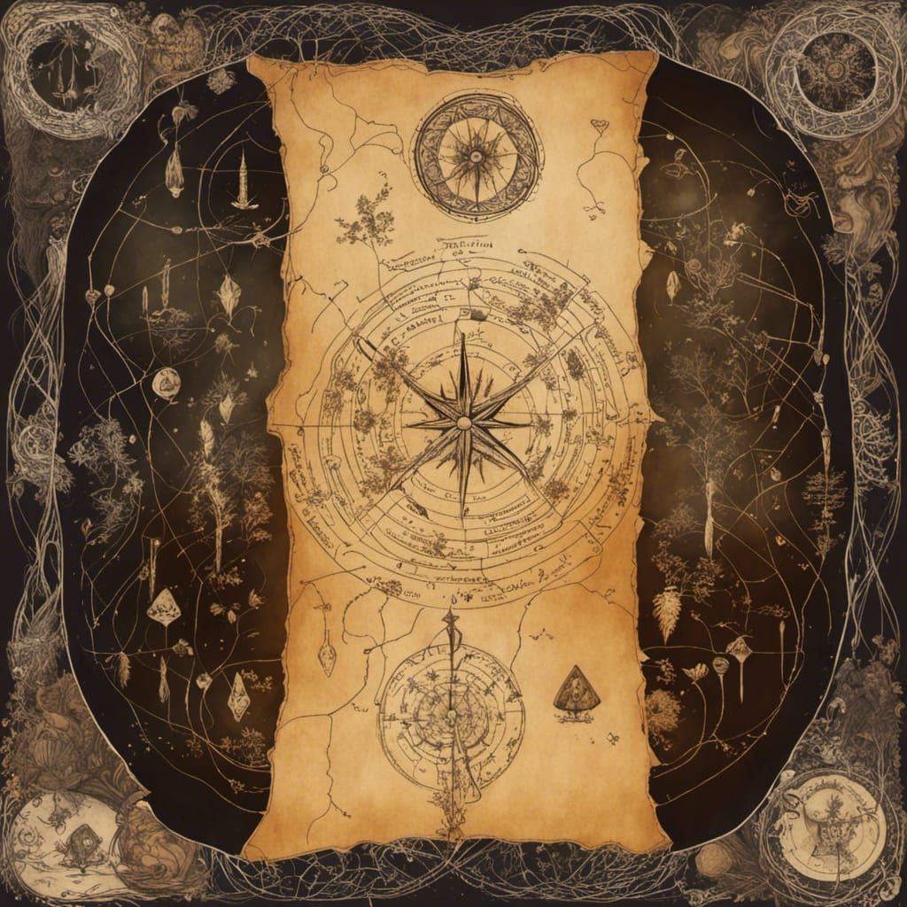 Magical Witch's Map of Enchanted Lands