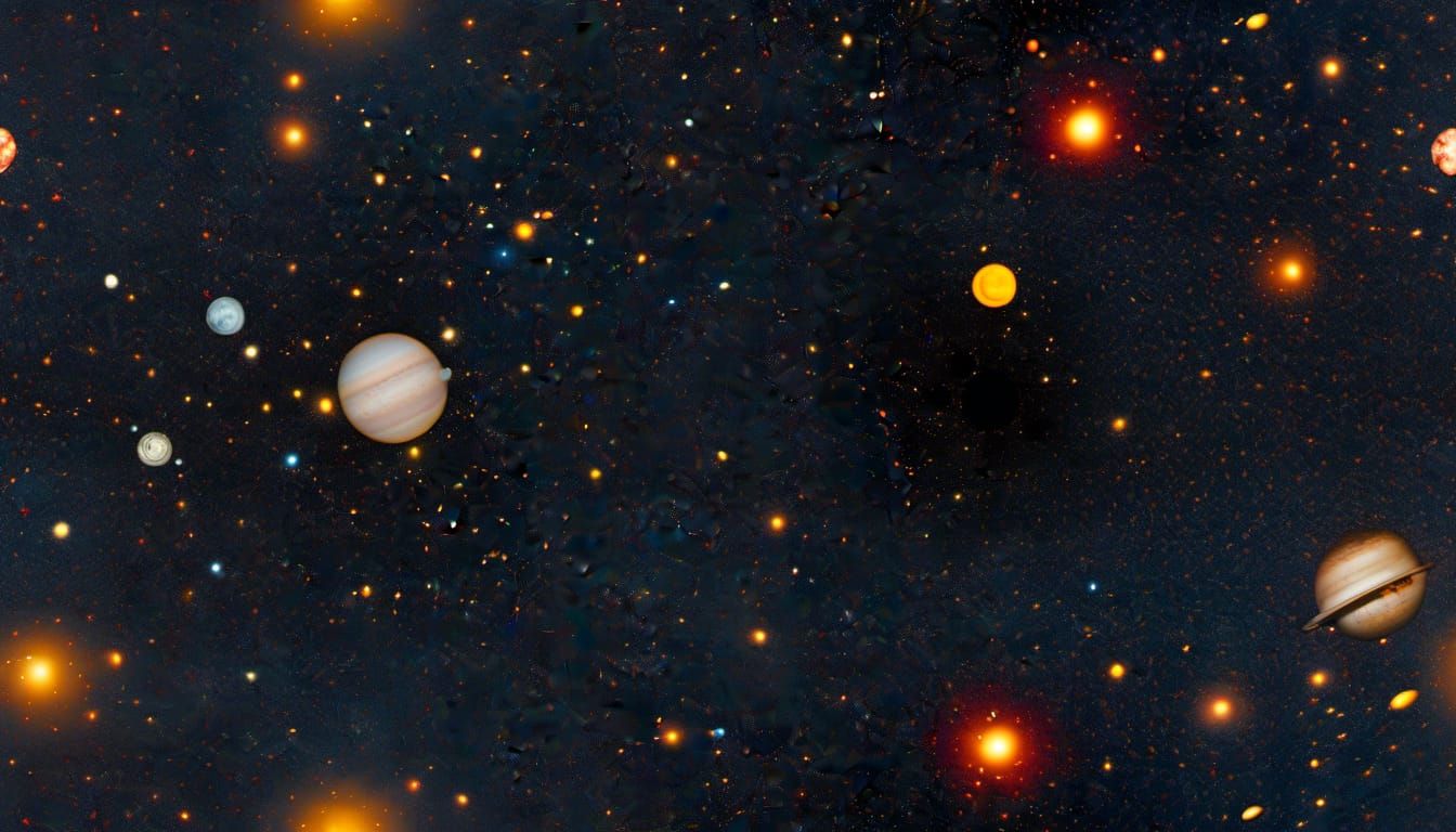 Black Hole Consumes Solar System: Realistic Deep Color