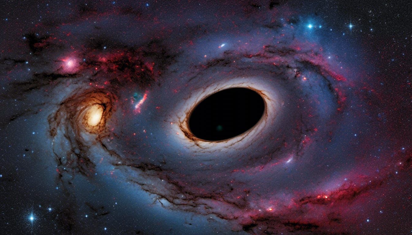 Solar System Succumbing to Black Hole in Deep Color