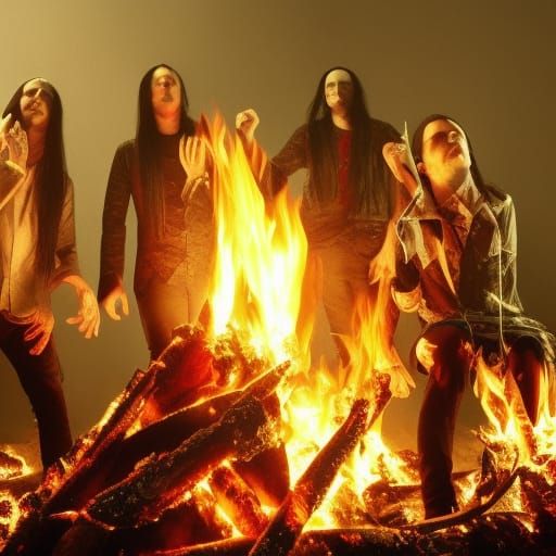 Band Enveloped in Fire: A Digital Matte Painting