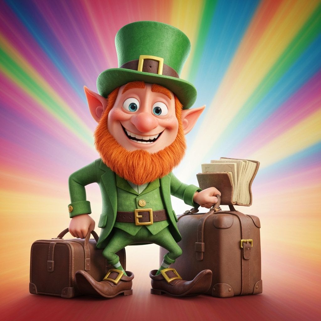 Leprechaun Travels by Rainbow to New York