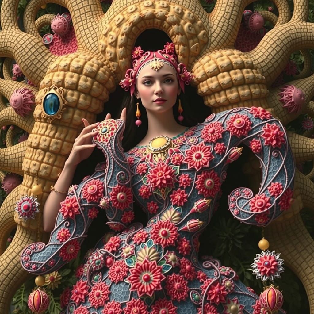 Lady Virginia Creeper in Surreal Jungian Landscape