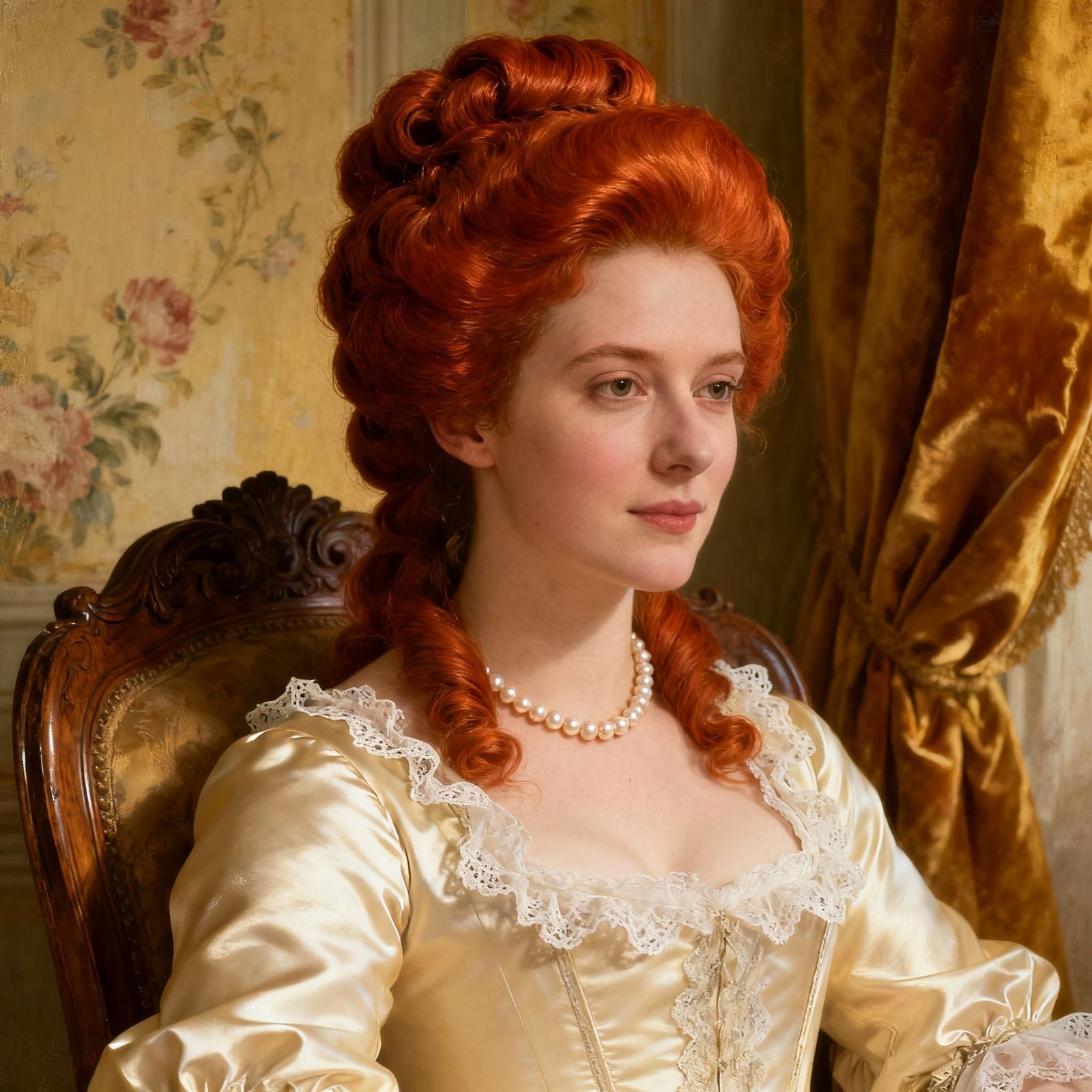 Lady with Red Hair in 1719 Portrait