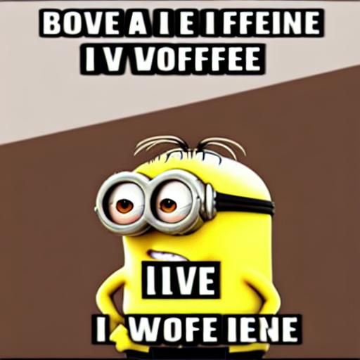 Minion Coffee Meme: I Love Coffee