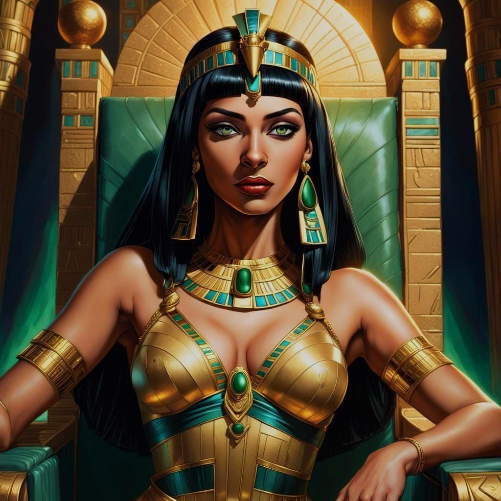 Cleopatra Portrait in Comic Book Style