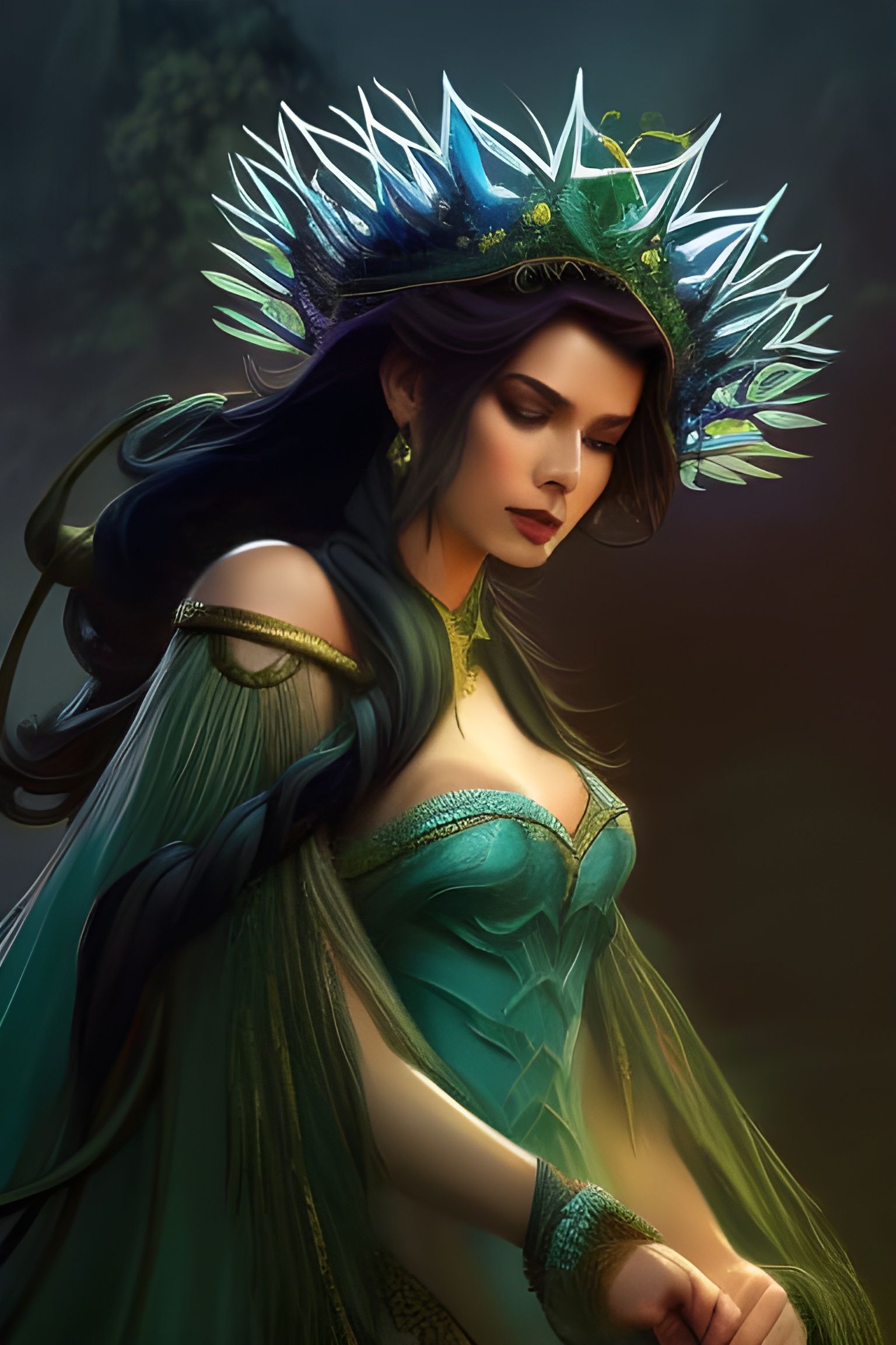 Fairy King Portrait in Fairycore Comic Art Style