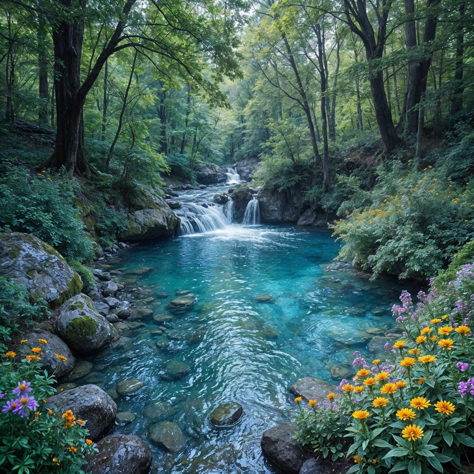 Blessed Spring of Eternal Youth at Night