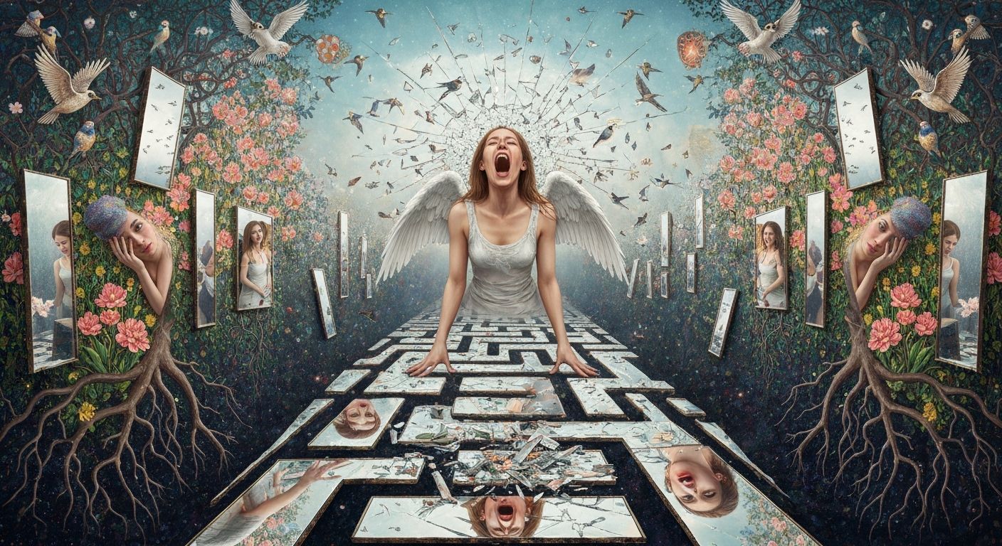 Angel of Memories Screaming in Mirror Labyrinth