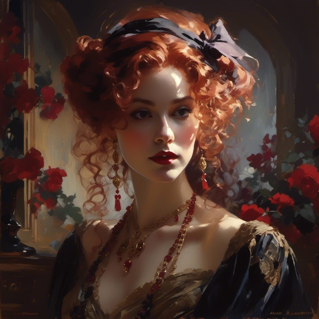 Victorian Vampire Mina Harker in Soft Style