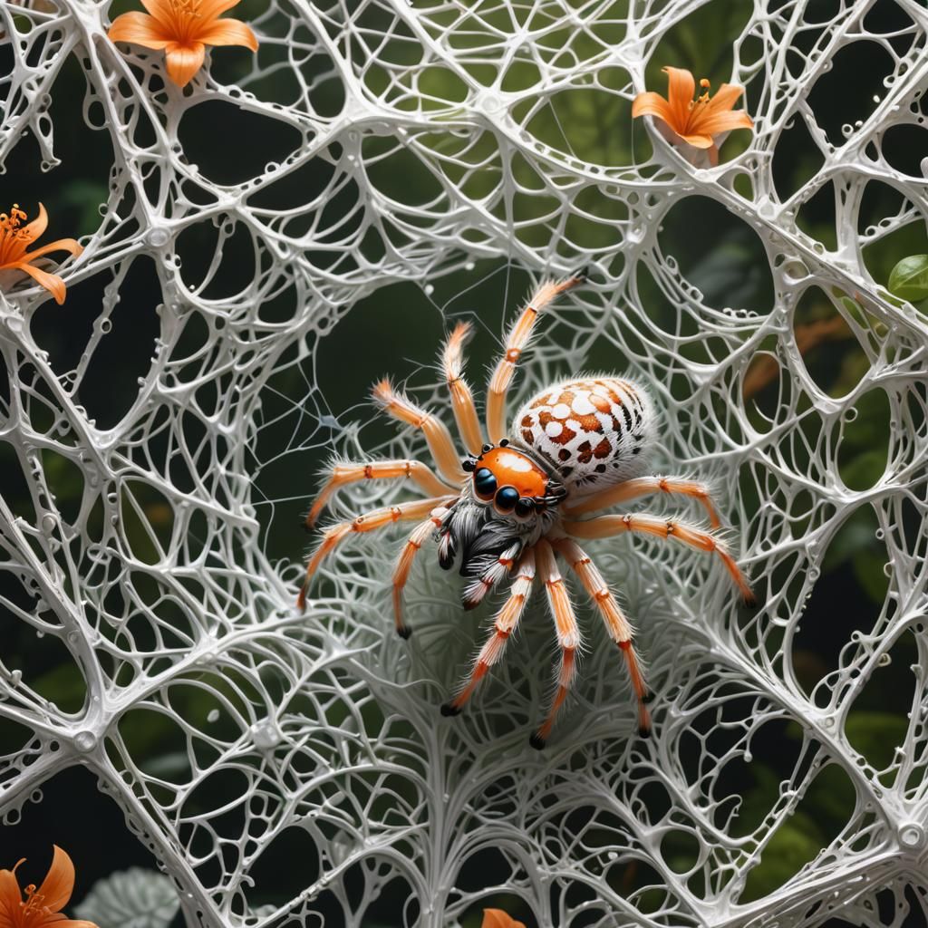 Iridescent Jumping Spider in Jungle Web Portal