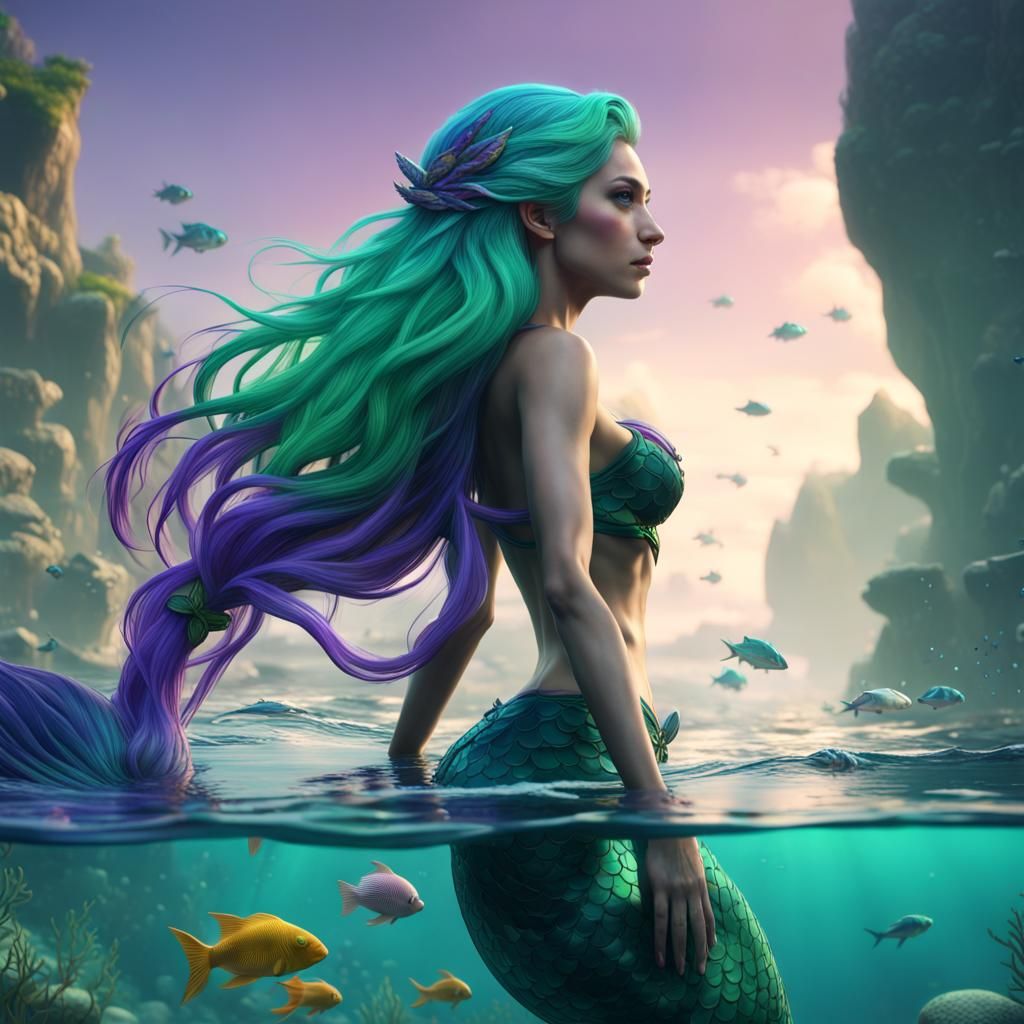 Mermaid in a Blue Sea: 3D Game Cinematic