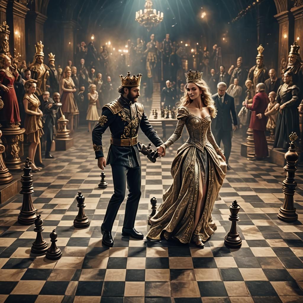 Chess Royalty Rave: A Dance of King and Queen
