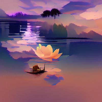 Serene Koi Pond in Tranquil Setting