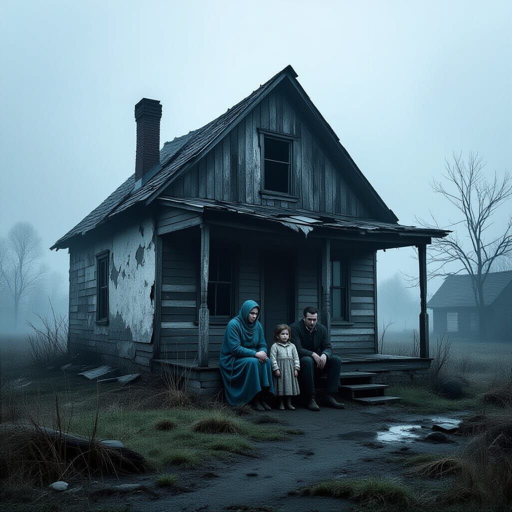 Family Poverty in a Creepy House