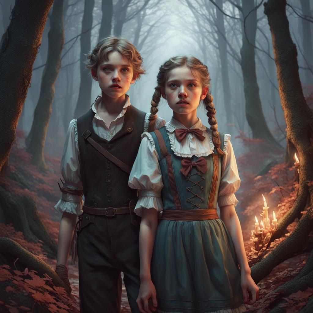 Hansel and Gretel: Dark Forest Portrait in Unreal Engine 5