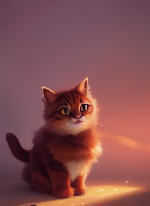Cute Cat in Clothes: Hyperrealistic Concept Art