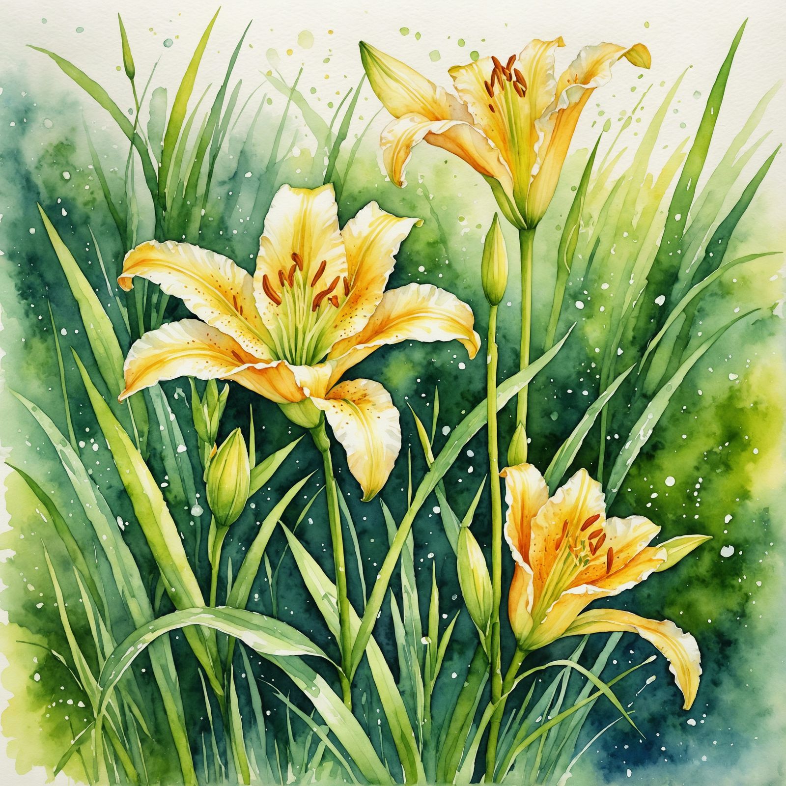 Spring Morning: Watercolor Poetry Illustration
