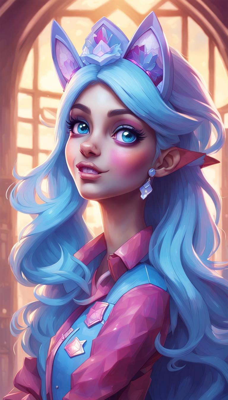 Hyperdetailed Portrait of Trixie from Equestria Girls