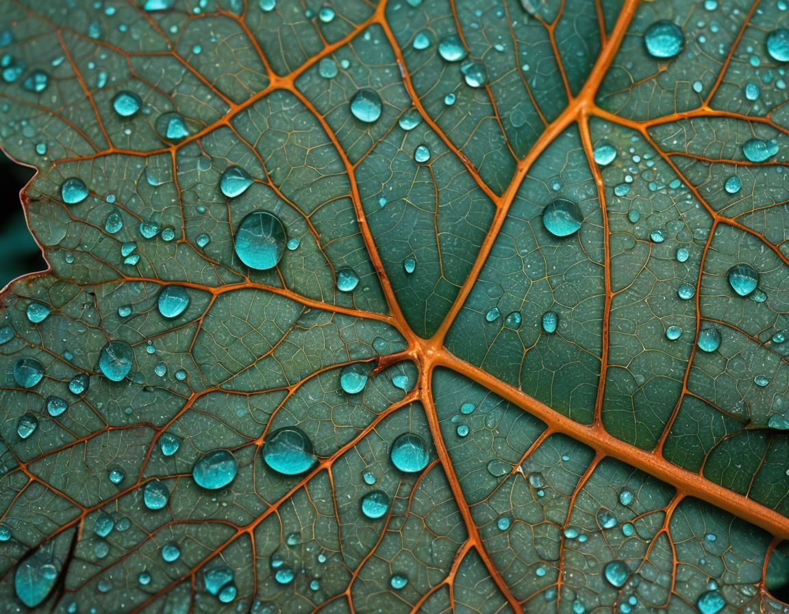 Turquoise Alien Leaf Macro Photography