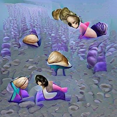 Surreal Clams Dressed as Ladies