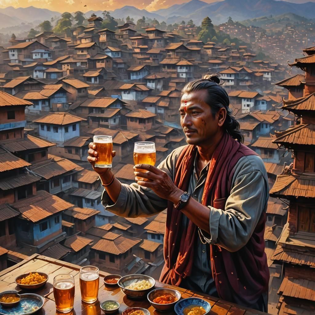 Newari Bhoj Feast on Kathmandu Rooftop