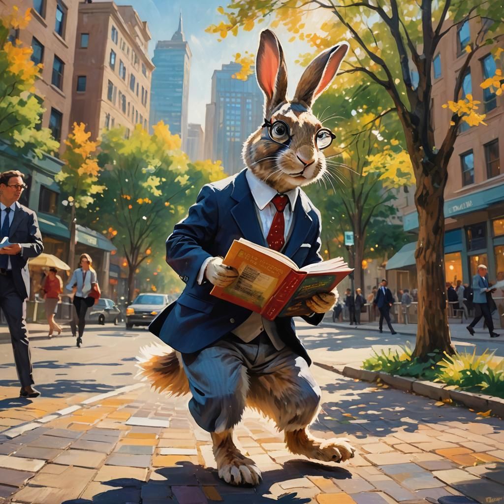 Intelligent Rabbit's Impressionistic City Journey