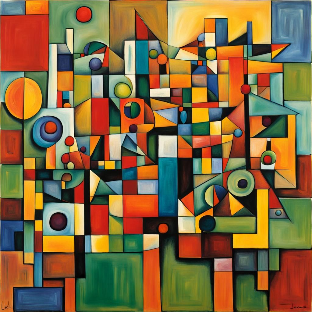 Colorful Surrealist Object in Abstract Expressionist Style