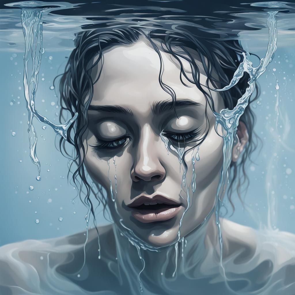 Weeping Water Spirit: Woman Made of Water