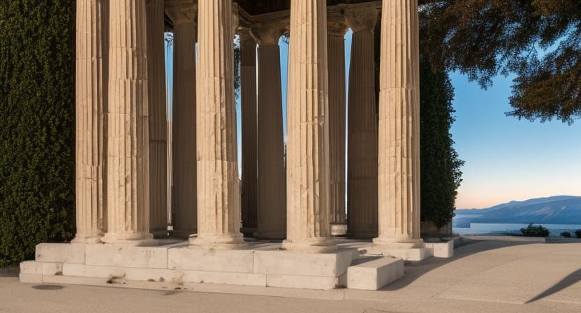 Classical Figure in Golden Hour Lighting