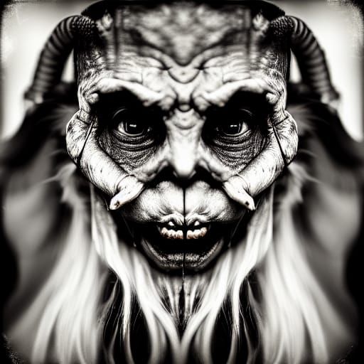 Krampus Portrait in Style of Fine Art Photography