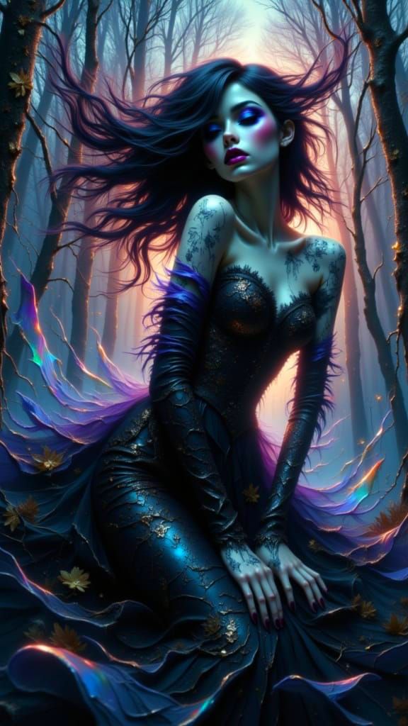 Gothic Romance Meets Baroque Elegance in Fantasy Forest