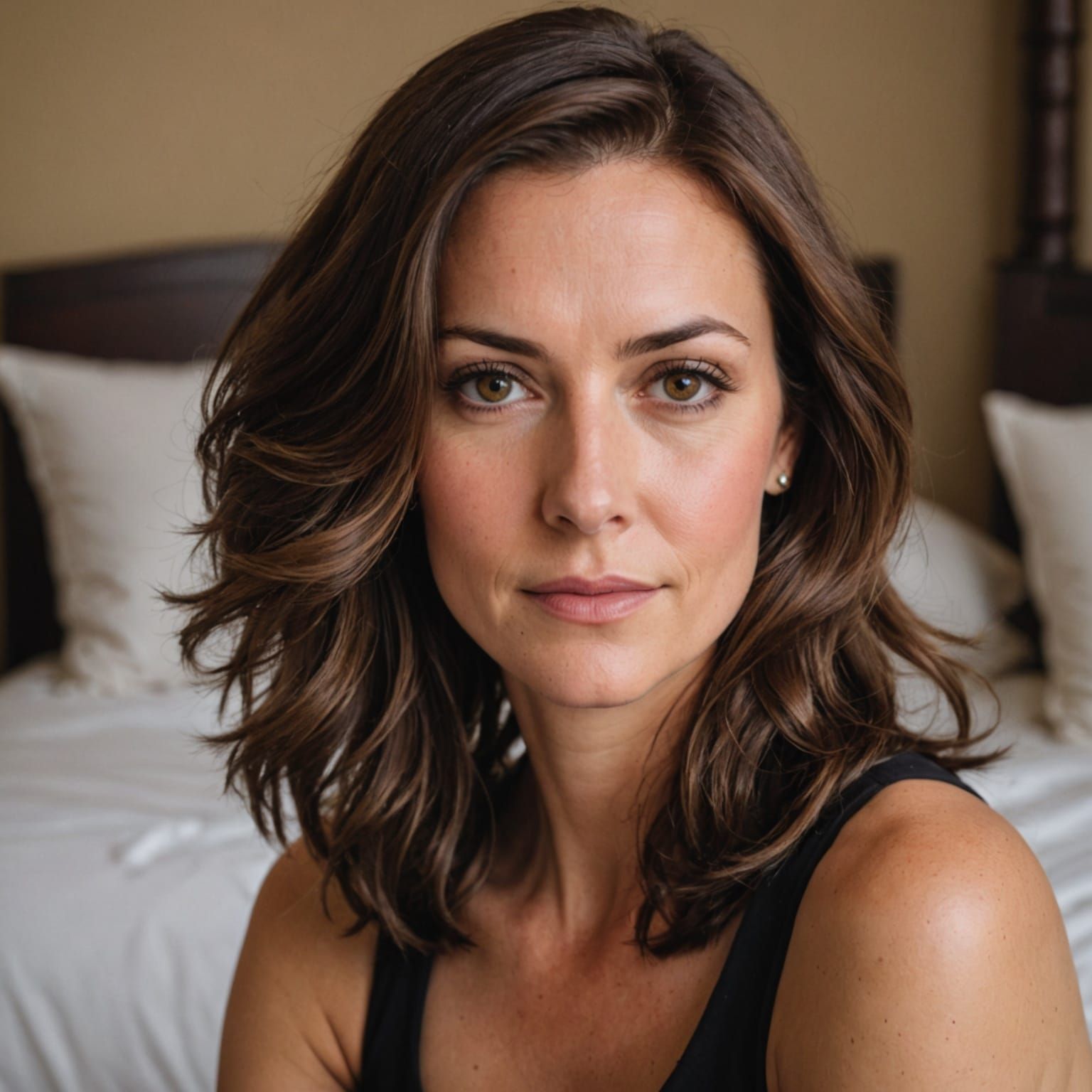 Elegant Boudoir Portrait of a German-American Woman