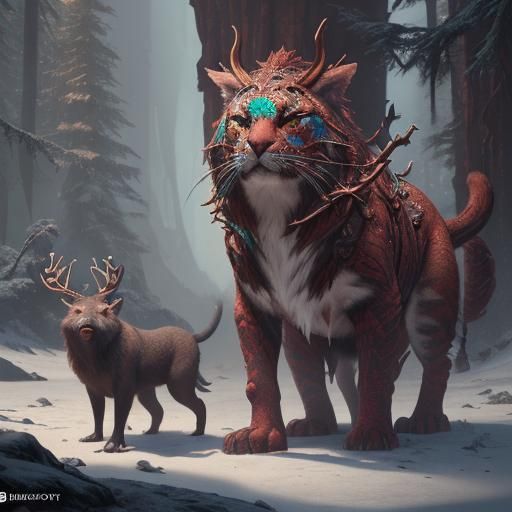 Animals Celebrate the Holidays: Fantasy Concept Art