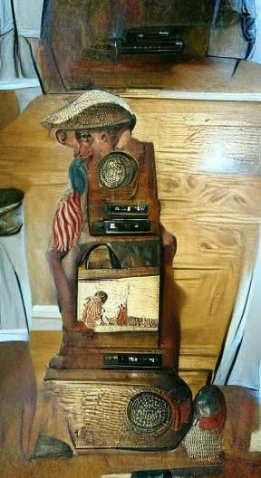 Antique 1920s Radio in Folk Art Style