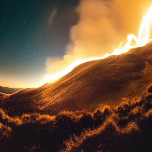 Meteorites Fall in Fiery Night Sky